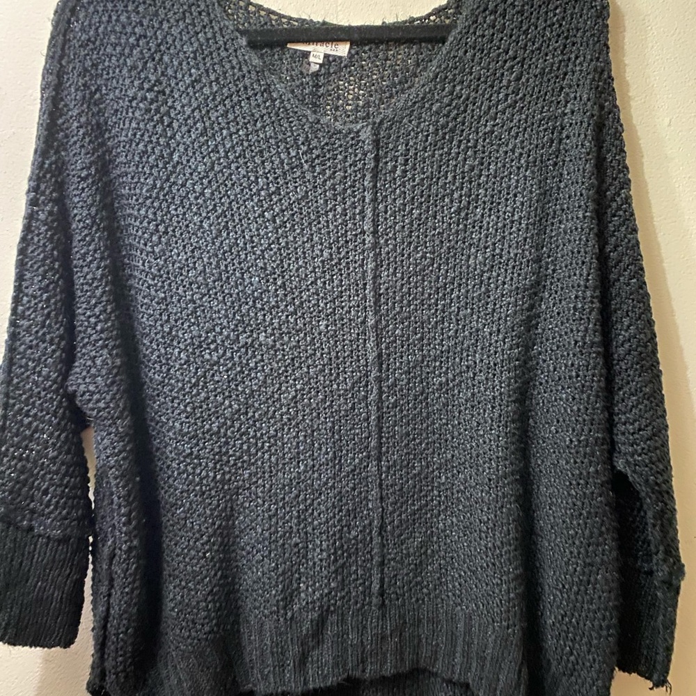 Miracle- black knit sweater. Size M/L